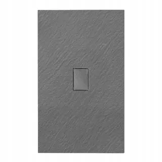 Obdĺžniková sprchová vanička JUKO 120 × 100 × 2,6 šedá so sifónom